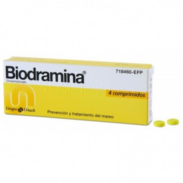 Biodramina 50 Mg 4 Comprimidos